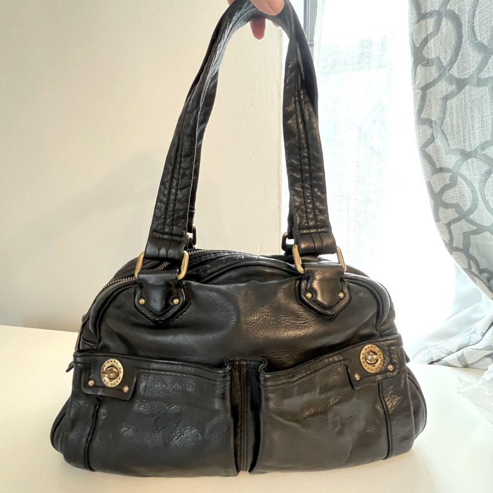 Marc by Marc Jacobs leather turn lock bowling bag